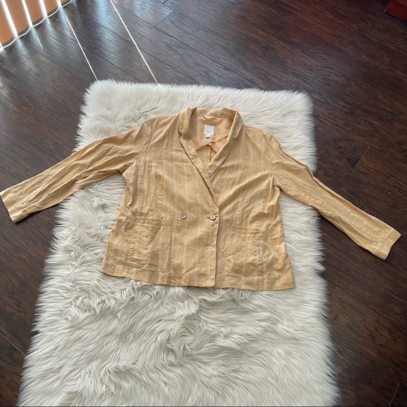 LC Lauren Conrad Striped Double Breasted Blazer - Picture 2 of 8